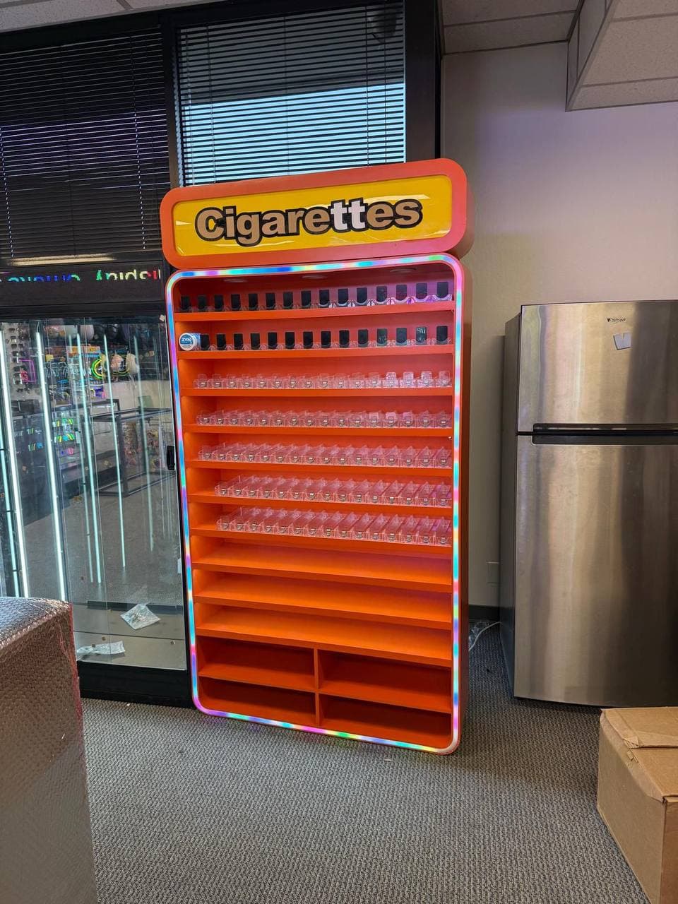 Dip and cigarettes rack With LED lights